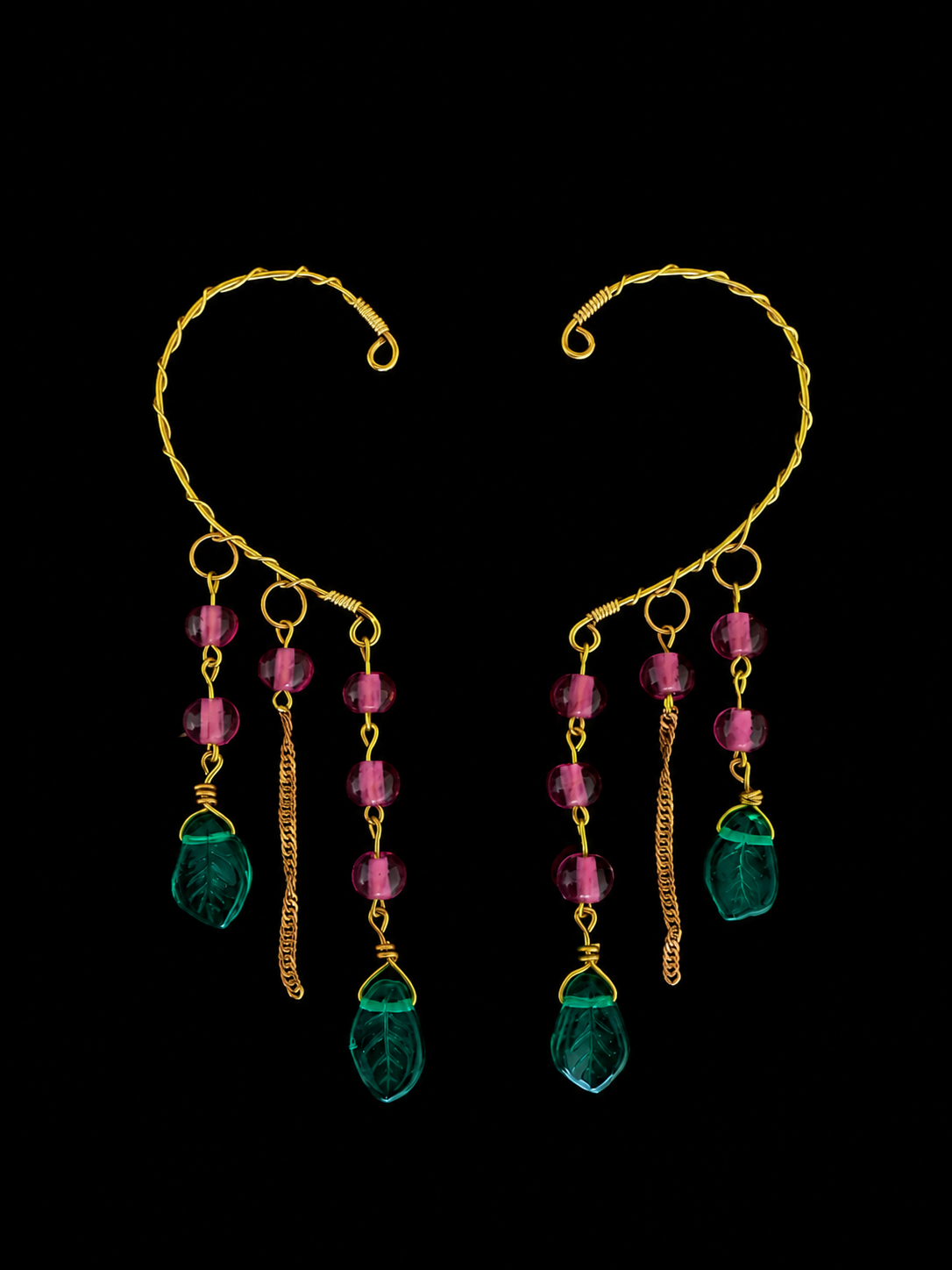 Pink Petal Ear Cuffs