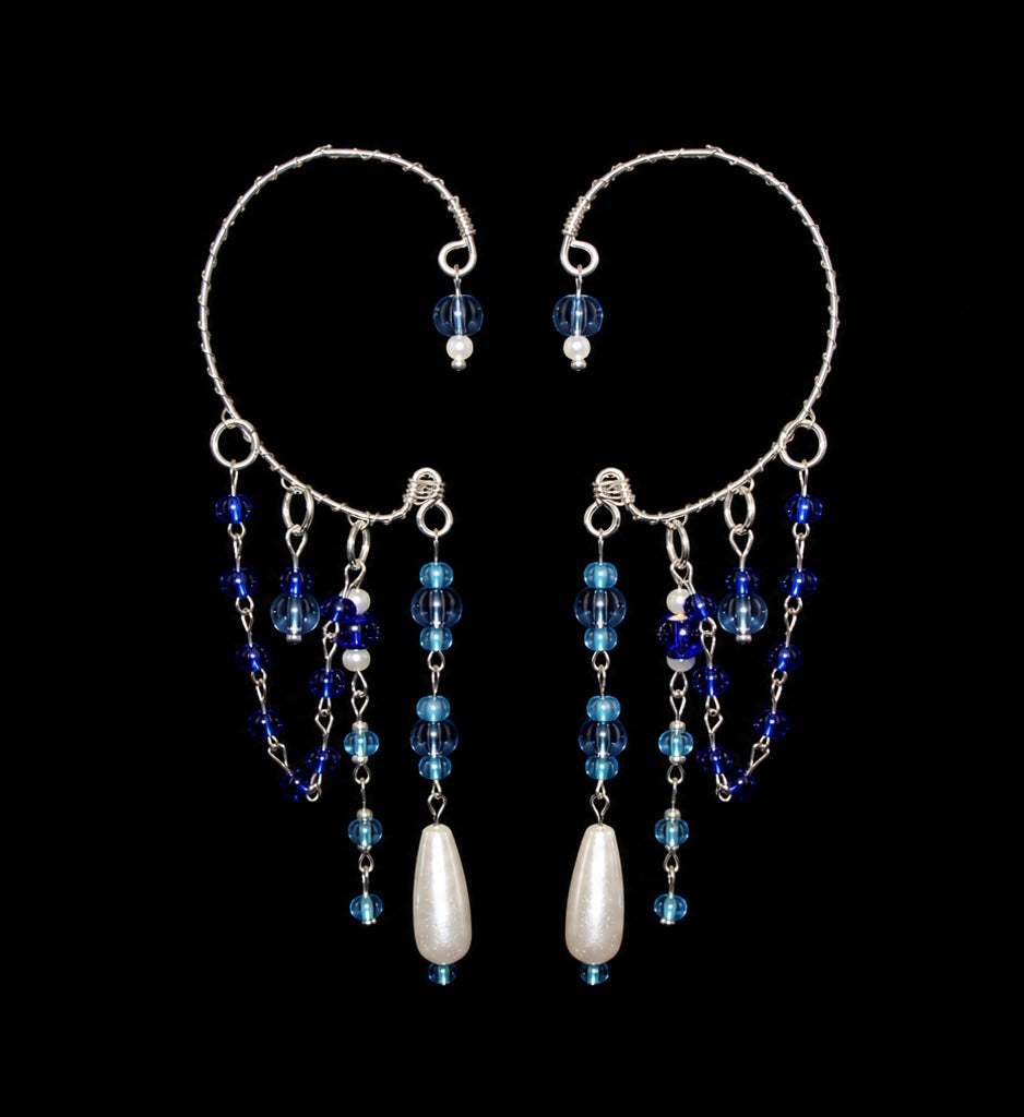 Blue Waves Ear Cuffs