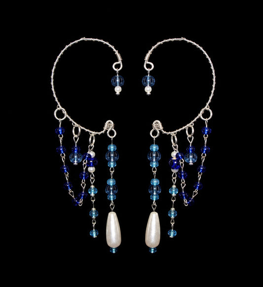 Blue Waves Ear Cuffs