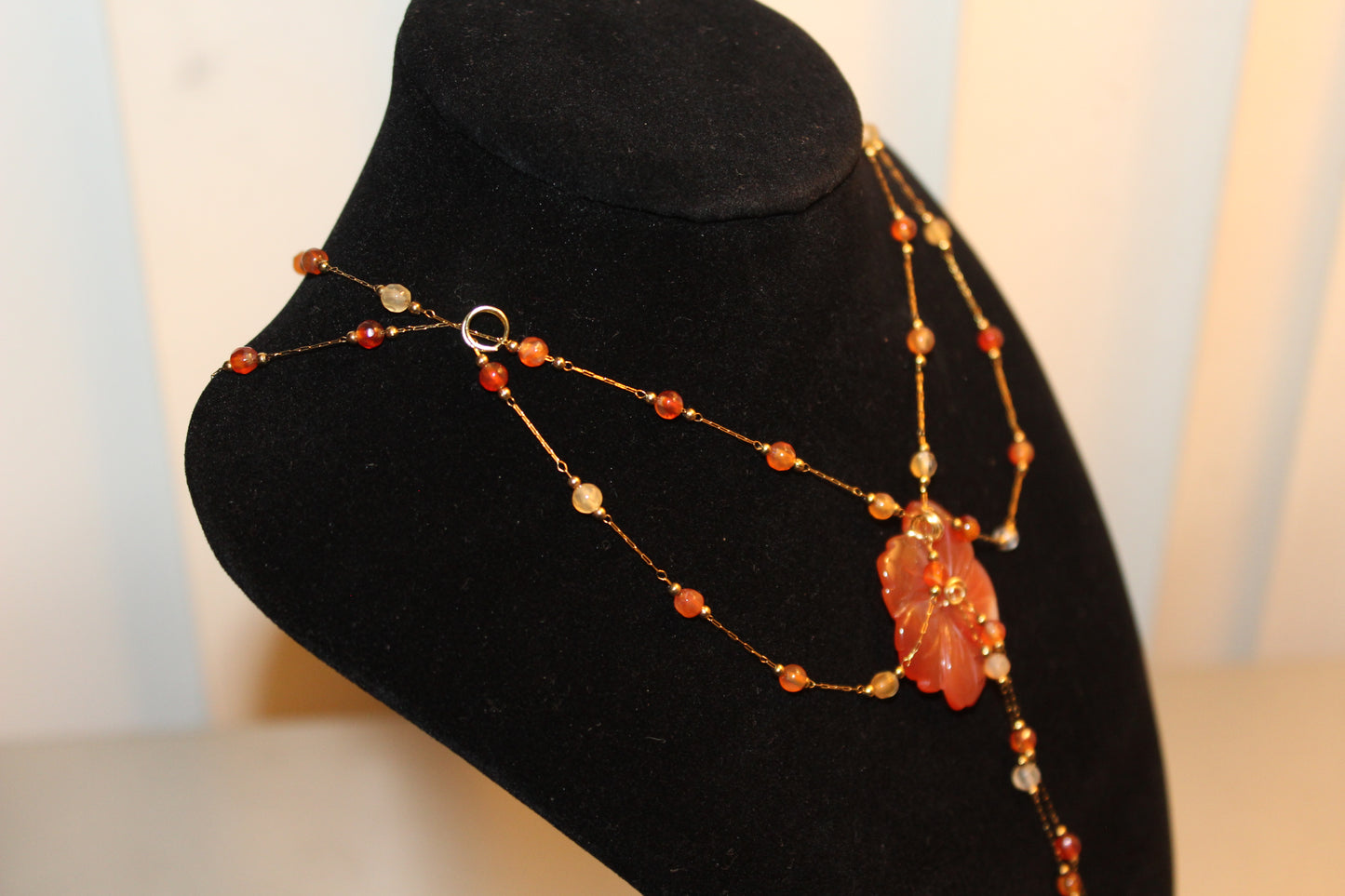 Orange Hibiscus Necklace